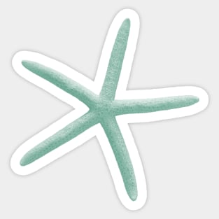 Starfish, Seafoam Green Sticker